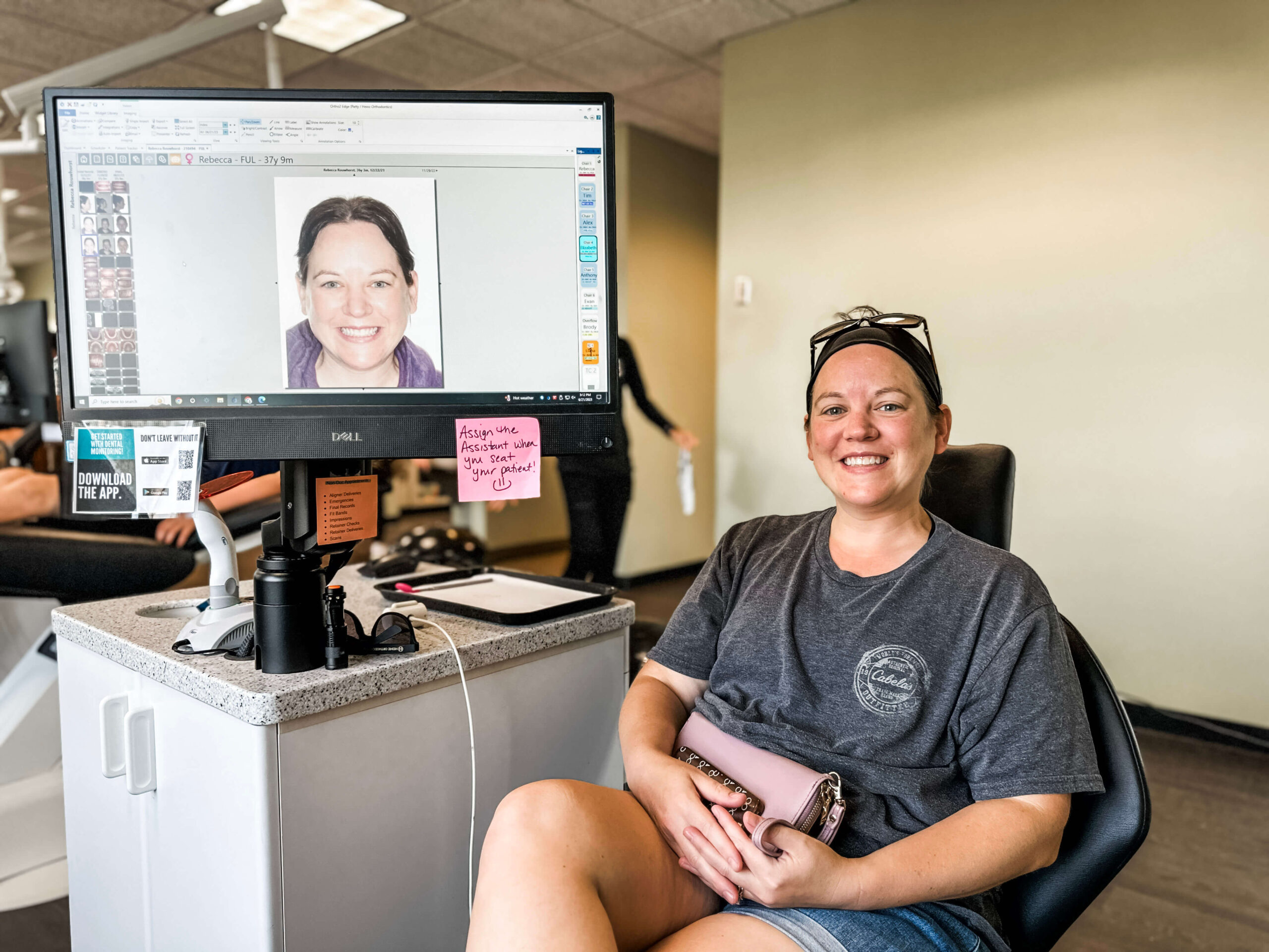 woman smiling